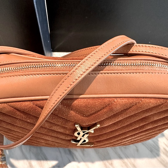 Saint laurent Camera bag in caramel suede - Picture 9 of 15